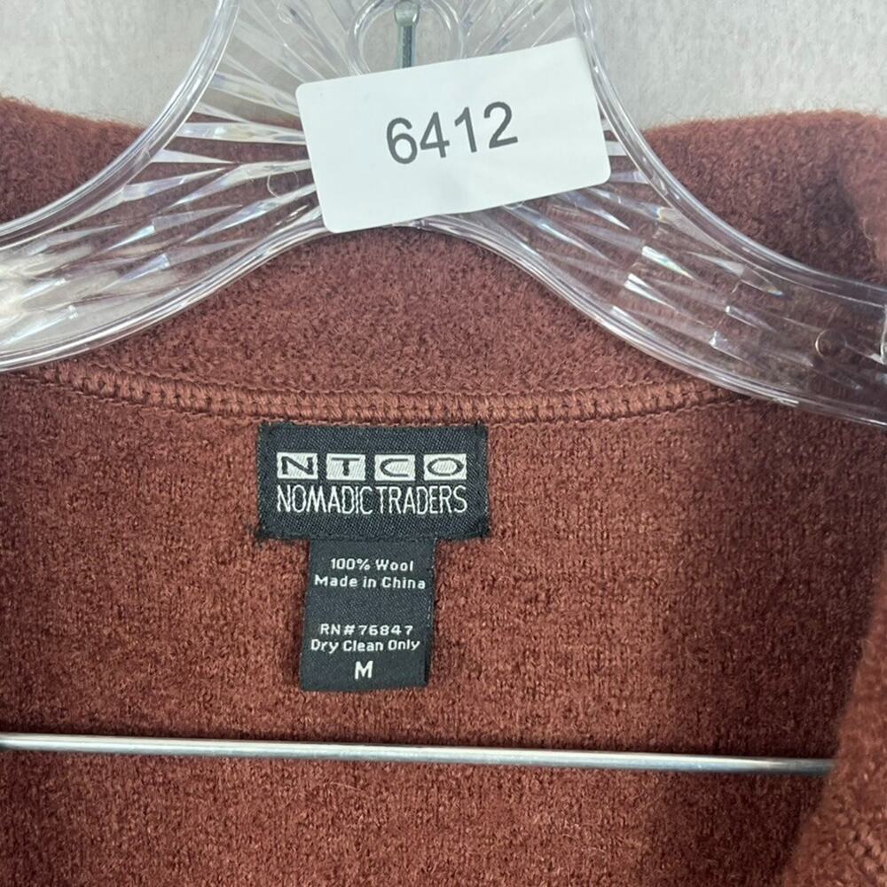 Nomadic Traders Blazer Jacket Women's Size M Brown 100% Wool Embroidered - Picture 8 of 10